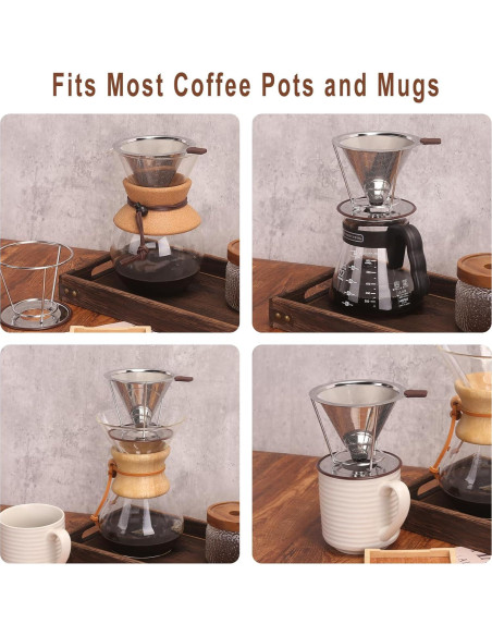 Goteador de Café MISETTO Acero Inoxidable 1-2 Tazas Reutilizable