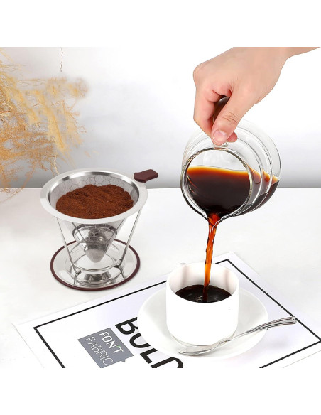 Goteador de Café MISETTO Acero Inoxidable 1-2 Tazas Reutilizable