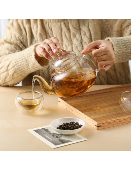 Tetera de vidrio CNGLASS 600 ml con infusor removible