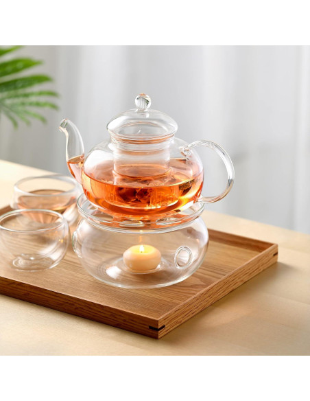 Tetera de vidrio CNGLASS 600 ml con infusor removible
