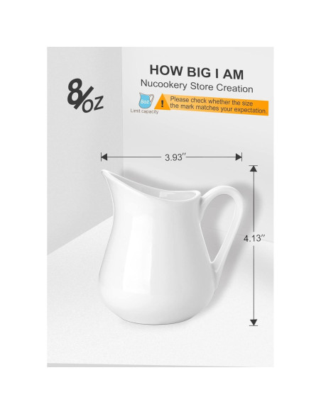 Juego de 2 Jarras de Cerámica Nucookery 240 ml Blancas