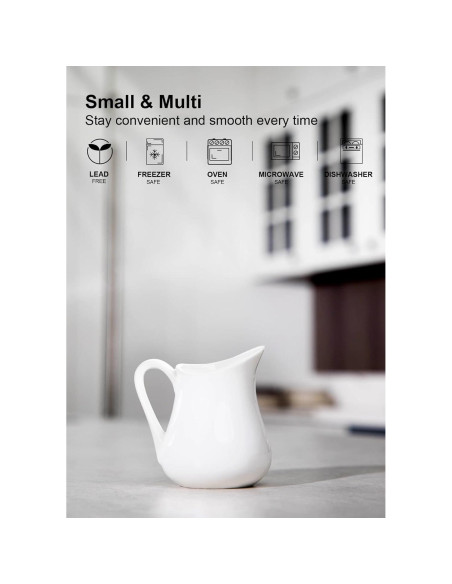 Juego de 2 Jarras de Cerámica Nucookery 240 ml Blancas