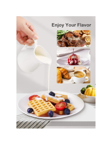 Juego de 2 Jarras de Cerámica Nucookery 240 ml Blancas