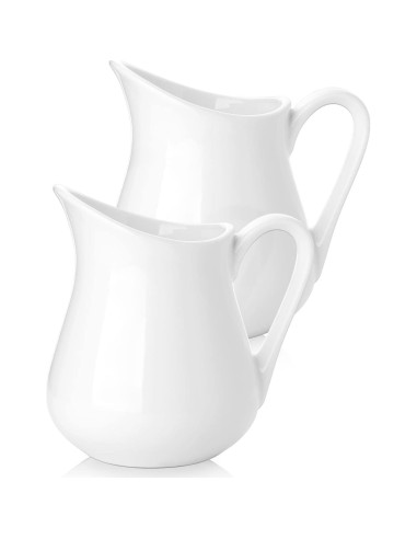 Juego de 2 Jarras de Cerámica Nucookery 240 ml Blancas