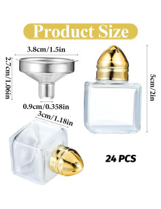 24 Shakers de Sal y Pimienta JOUTYFOR Vidrio Dorado 14.2g 2