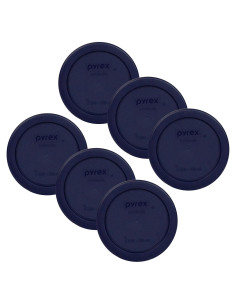Tapas de Plástico Pyrex 7202-PC 1 Taza Azul Oscuro - Paquete de 6