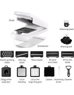 Picador de Verduras Multifuncional GYH&GXR 7 Cuchillas 0.67 kg 2