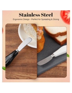 Cuchillo para Mantequilla y Espátula para Queso ValueBargain 13 cm 2
