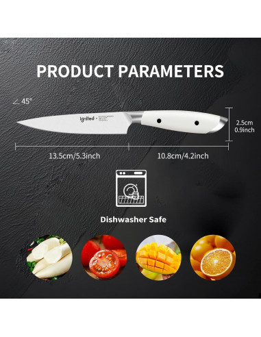 Cuchillo de Pelar 12.7 cm IGNITED CUTLERY Acero Inoxidable