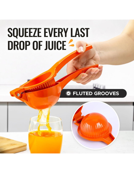 Exprimidor Manual de Cítricos Zulay Kitchen Naranja 0.5L