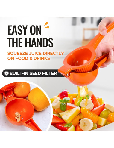 Exprimidor Manual de Cítricos Zulay Kitchen Naranja 0.5L