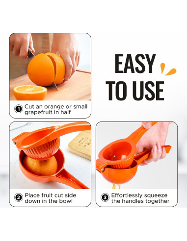 Exprimidor Manual de Cítricos Zulay Kitchen Naranja 0.5L