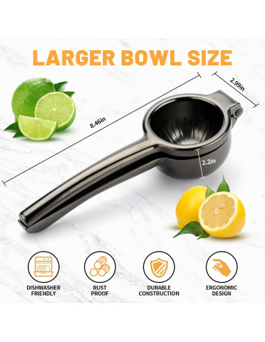 Exprimidor de Limón AGIgear KP3011 Acero Inoxidable Gris