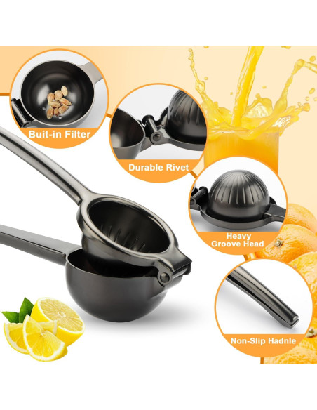 Exprimidor de Limón AGIgear KP3011 Acero Inoxidable Gris