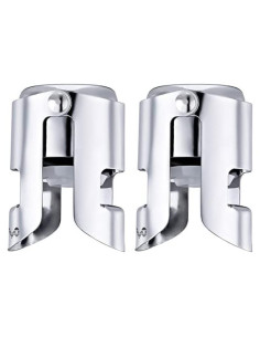 Tapones para Botellas de Champán OWO Acero Inoxidable 2 Pzs