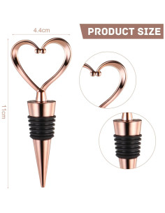 Tapones de Vino Reutilizables Eruinfang 3 Pack Oro Rosa 2