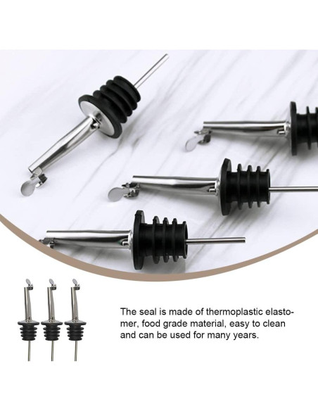 3 Tapones Vertedores Automáticos DALIweigo para Botellas