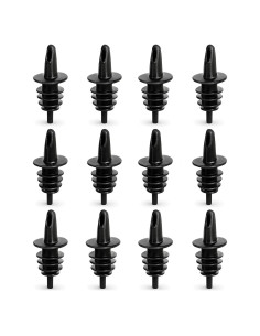 Vertedores de Plástico EHOMEA2Z - Paquete de 12, Negro