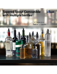 Vertedores de Plástico EHOMEA2Z - Paquete de 12, Negro 2