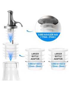 Vertedores de Botellas de Licor 2 Piezas Lu-lupour Acero Inoxidable 2