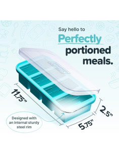 Moldes de Silicona para Congelar Souper Cubes - 2 Pzs Aqua 2