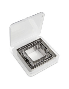 Cortadores de Galletas Cuadrados Mrs. Anderson, Acero Inoxidable, Juego de 5