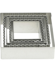 Cortadores de Galletas Cuadrados Mrs. Anderson, Acero Inoxidable, Juego de 5 2