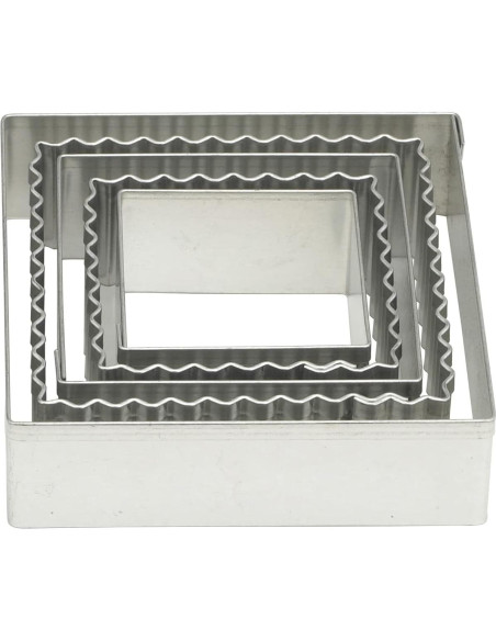 Cortadores de Galletas Cuadrados Mrs. Anderson, Acero Inoxidable, Juego de 5