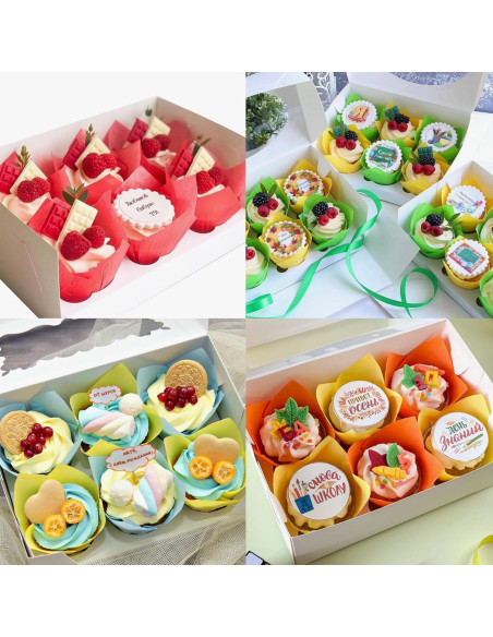 150 Forros de Cupcake Tulipán IAXSEE - Papel a Prueba de Grasa