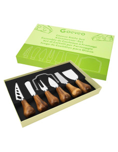 Juego de Cuchillos para Queso Goeveo 7 Piezas Acero Inoxidable