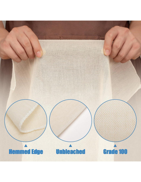 Paños de Queso de Algodón Orgánico Comfort 50.8x50.8cm - 4 Piezas