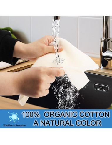 Paños de Queso de Algodón Orgánico Comfort 50.8x50.8cm - 4 Piezas