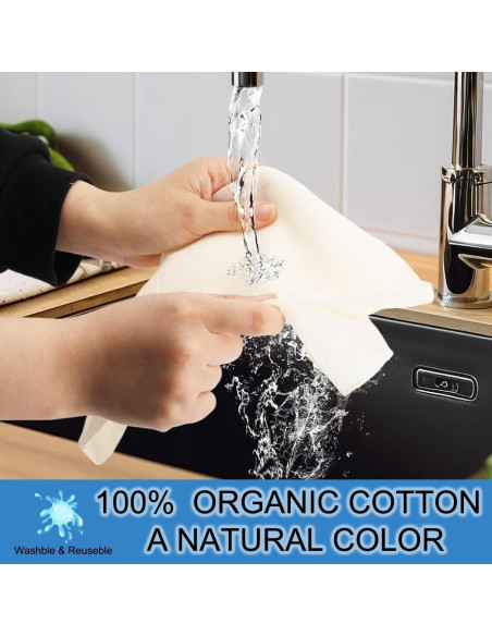 Paños de Queso de Algodón Orgánico Comfort 50.8x50.8cm - 4 Piezas