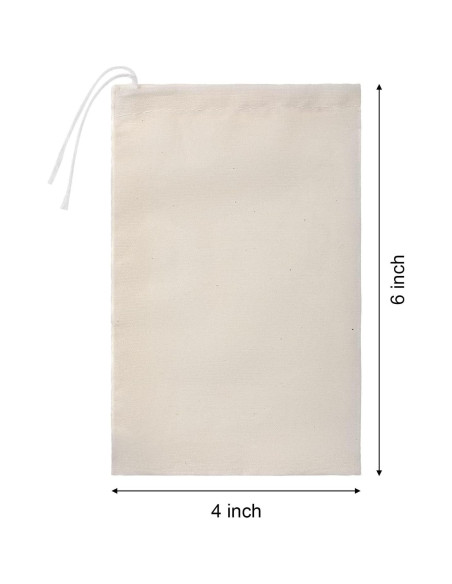 Bolsas de Tela Reutilizables Boao 50 Pcs 10x15 cm para Té y Café