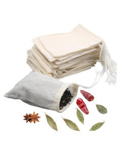 10 Bolsas de Filtro de Té Reutilizables Carrollar 20x25cm