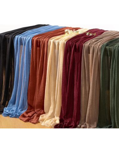 Caminito de Mesa Boho DeZerlor Gasa Champagne 2 Piezas 120 cm