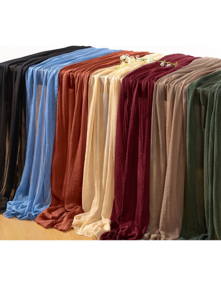 Caminito de Mesa Boho DeZerlor Gasa Champagne 2 Piezas 120 cm