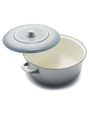 Olla Holandesa Merten & Storck 5.3QT Hierro Enameled Gris Nube