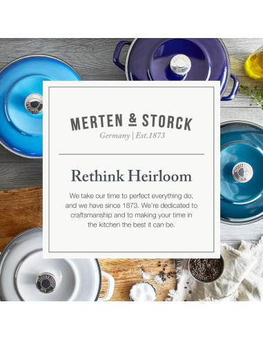 Olla Holandesa Merten & Storck 5.3QT Hierro Enameled Gris Nube