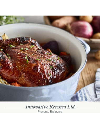 Olla Holandesa Merten & Storck 5.3QT Hierro Enameled Gris Nube