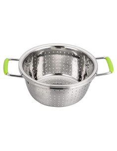 Colador Profundo Acero Inoxidable Contiup 2.5L con Mangos Verdes