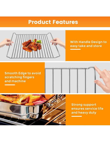 Rejilla de Alambre para Freidora de Aire Cuisinart TOA-95 36.83x29.72cm