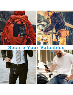 Paquete de 2 llaveros retráctiles Chambom 81.3 cm negro 2