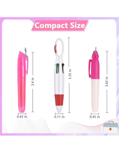 Set de Accesorios para Enfermeras Uaimvie - 2 Paquetes Rosa y Púrpura