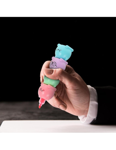 Marcadores Fluorescentes en Forma de Oso MAGICLULU 6 Pcs