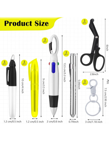 Kit de Accesorios para Enfermeras Geiserailie 18 Piezas