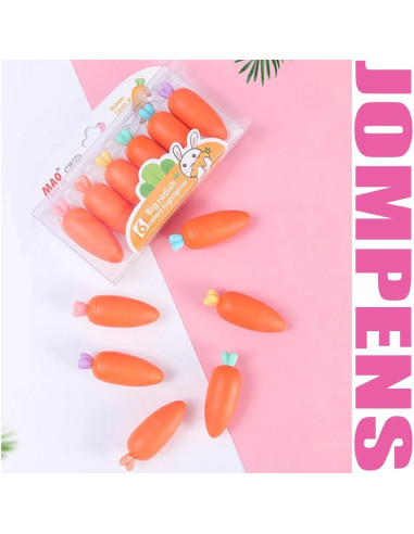 Set de 6 Marcadores de Carrotas JOMPENS Multicolor 7.5cm