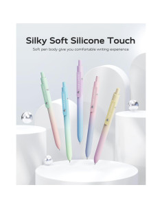 Bolígrafos Gel Cuatro Caramelos 5 Pcs 0.7mm Tinta Negra 2