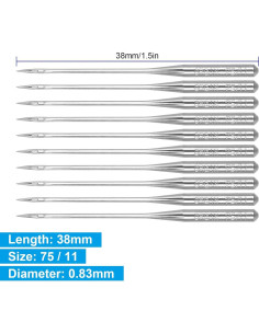 50 Agujas de Máquina de Coser Brother 75/11 para Bordado 2