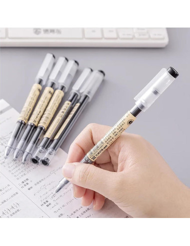 Bolígrafos de Gel BEMLP 0.35mm Ultra Fina 12 Piezas Negro